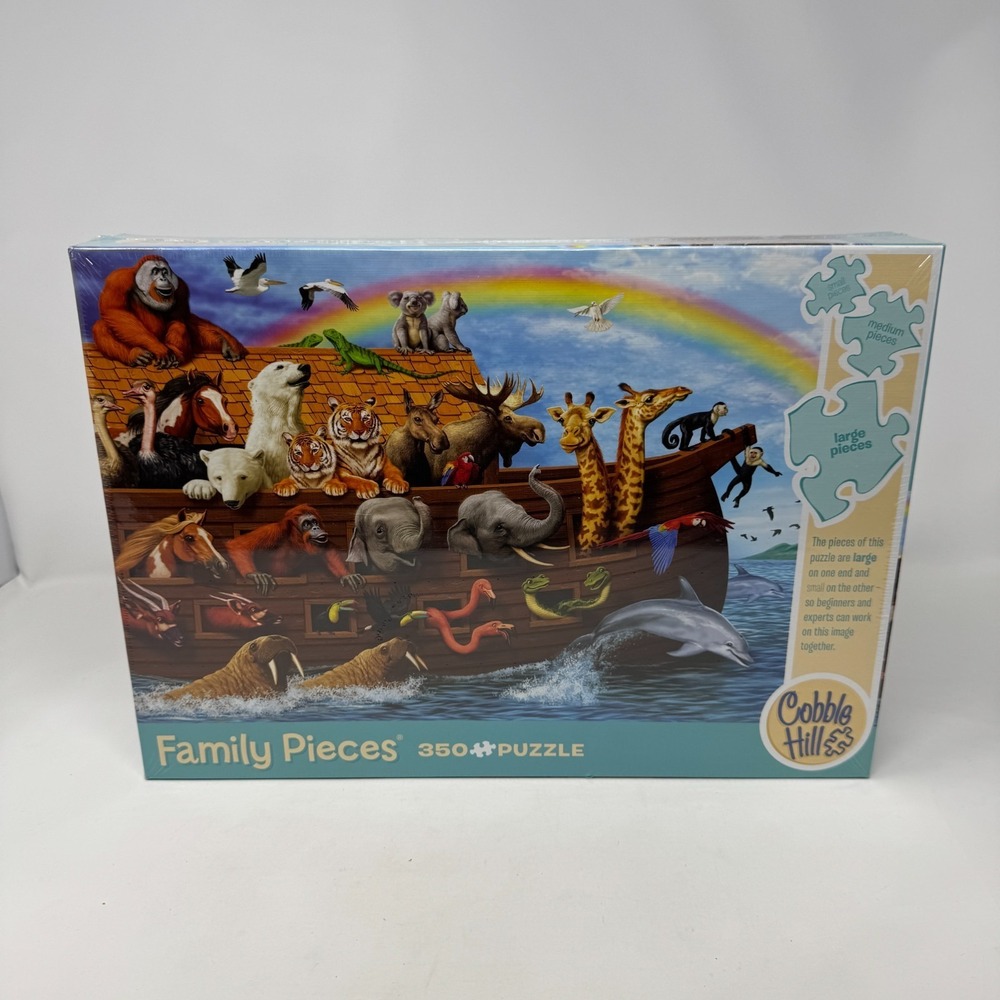 New 350 Pc Cobble Hill VOYAGE OF THE ARK Noah's Ark Puzzle Family Pieces